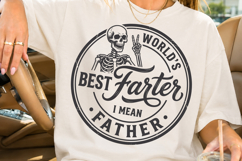 World's Best Farter I Mean Father SVG, Funny Skeleton Dad SV Product Image 3