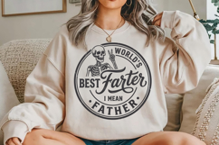 World's Best Farter I Mean Father SVG, Funny Skeleton Dad SV Product Image 5