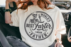 World's Best Farter I Mean Father SVG, Funny Skeleton Dad SV Product Image 7