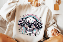 I&#039;m Fine Skeleton PNG, Funny Skeleton PNG, Sarcastic Skull Product Image 3