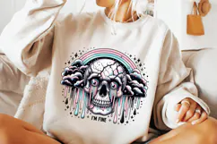 I'm Fine Skeleton PNG, Funny Skeleton PNG, Sarcastic Skull Product Image 3