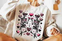 Skeleton Valentine PNG, Valentine's Day Funny Skeleton PNG Product Image 2