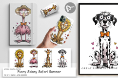 Funny Skinny Safari Summer Digital Paper Product Image 1