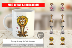 Funny Skinny Safari Summer Mug Wrap Product Image 1