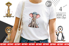 Funny Skinny Summer Animal Sublimation Product Image 1