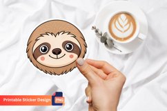 Funny Sloth Face Sticker, Animal Sticker, Sloth Art Sticker Product Image 1