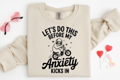 Funny Sloth Motorcycle SVG, Anxiety Mental Health Design Product Image 5