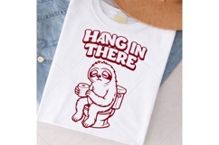 Funny Sloth SVG, Hang In There, Humor Quote SVG, Lazy Animal Product Image 6