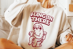 Funny Sloth SVG, Hang In There, Humor Quote SVG, Lazy Animal Product Image 7