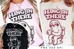 Funny Sloth SVG, Hang In There, Humor Quote SVG, Lazy Animal Product Image 8