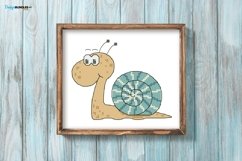 Funny Snail Cross Stitch Pattern PDF File Product Image 2