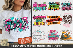 Funny Snarky Sarcastic Quote PNG Bundle - 20 Designs Product Image 2