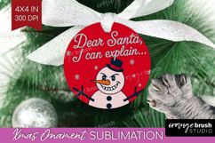 Funny Snowman Xmas Ornament PNG Christmas PNG Sublimation Product Image 1