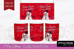Funny Snowman Xmas Mug Wrap Christmas Mug PNG Sublimation Product Image 1