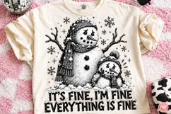 Funny Snowman Christmas PNG Product Image 1