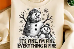 Funny Snowman Christmas PNG Product Image 2