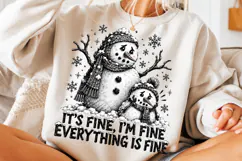 Funny Snowman Christmas PNG Product Image 3