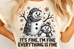 Funny Snowman Christmas PNG Product Image 4