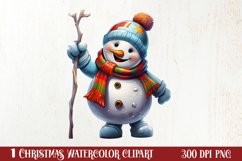 Funny Snowman Sublimation Clipart, Christmas PNG Product Image 1
