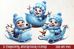 Funny Snowman Sublimation Clipart, Christmas PNG Product Image 1