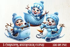 Funny Snowman Sublimation Clipart, Christmas PNG Product Image 1