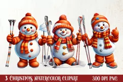Funny Snowman Sublimation Clipart, Christmas PNG Product Image 1