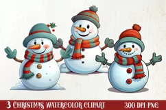 Funny Snowman Sublimation Clipart, Christmas PNG Product Image 1