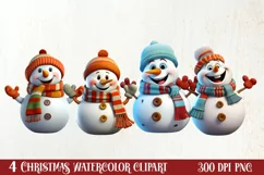 Funny Snowman Sublimation Clipart, Christmas PNG Product Image 1