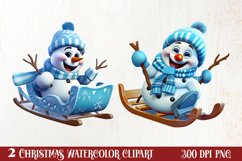 Funny Snowman Sublimation Clipart, Christmas PNG Product Image 1