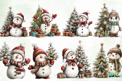 Funny Snowman Clipart Product Image 6