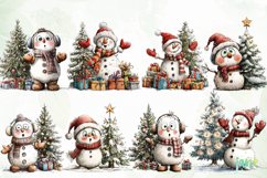Funny Snowman Clipart Product Image 5