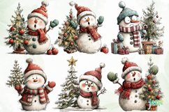 Funny Snowman Clipart Product Image 4
