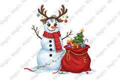 Funny snowman png, Christmas snowman Product Image 1