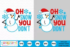 Funny Snowman SVG