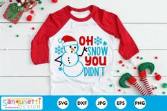 Funny Snowman SVG on a shirt