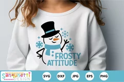 Funny Snowman SVG design on a sweatshirt