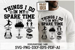 Things I Do In My Spare Time SVG | Funny Soccer Svg Cut File Product Image 1