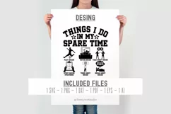 Things I Do In My Spare Time SVG | Funny Soccer Svg Cut File Product Image 3