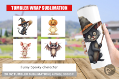 Tumbler Funny Spooky Faces Product Image 1