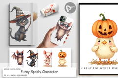 Digital Paper Funny Spooky Faces Product Image 1