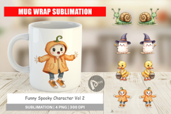 Mug Wrap Funny Spooky Faces Product Image 1
