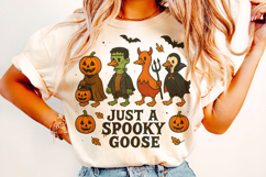 Just a Spooky Goose PNG, Halloween Goose PNG, Spooky Season Product Image 1