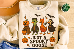 Just a Spooky Goose PNG, Halloween Goose PNG, Spooky Season Product Image 4