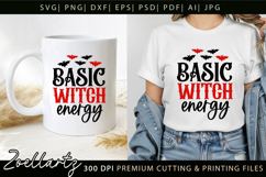 Funny Halloween SVG Basic Witch Spooky T-shirt Mug Design Product Image 2
