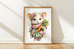 Funny Spring Mouse Clipart Product Image 2
