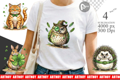 Funny St Patricks Animal Sublimation Product Image 1