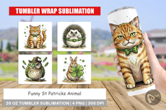 Funny St Patricks Animal Tumbler Product Image 1