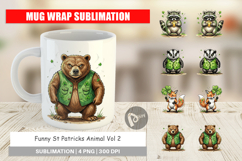 Funny St Patricks Animal Mug Wrap Product Image 1