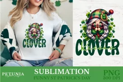 funny st patricks day gnome png clipart being used as a st patricks day shirt print