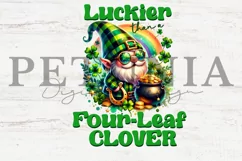 funny st patricks day gnome png clipart being used as a st patricks day sublimation print